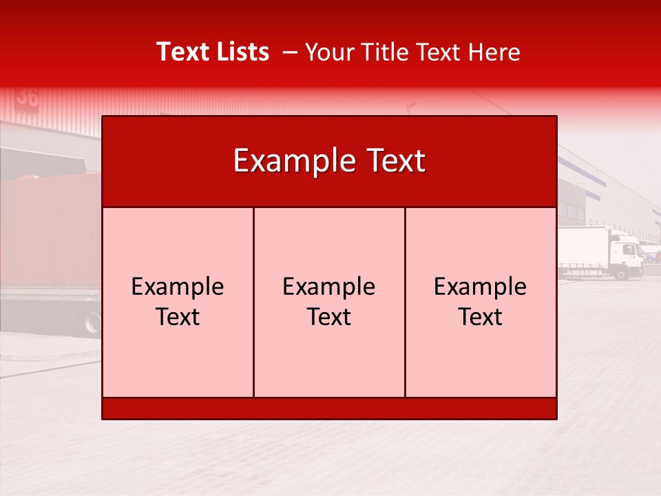 Warehouse Delivery Vehicle PowerPoint Template