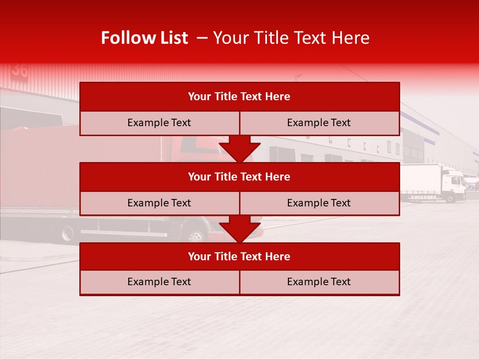 Warehouse Delivery Vehicle PowerPoint Template