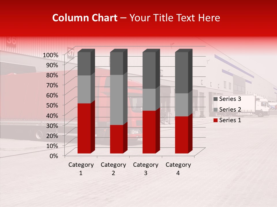 Warehouse Delivery Vehicle PowerPoint Template