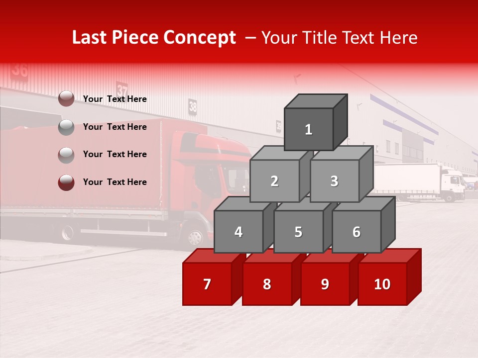 Warehouse Delivery Vehicle PowerPoint Template