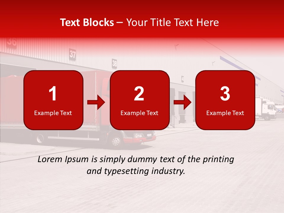 Warehouse Delivery Vehicle PowerPoint Template