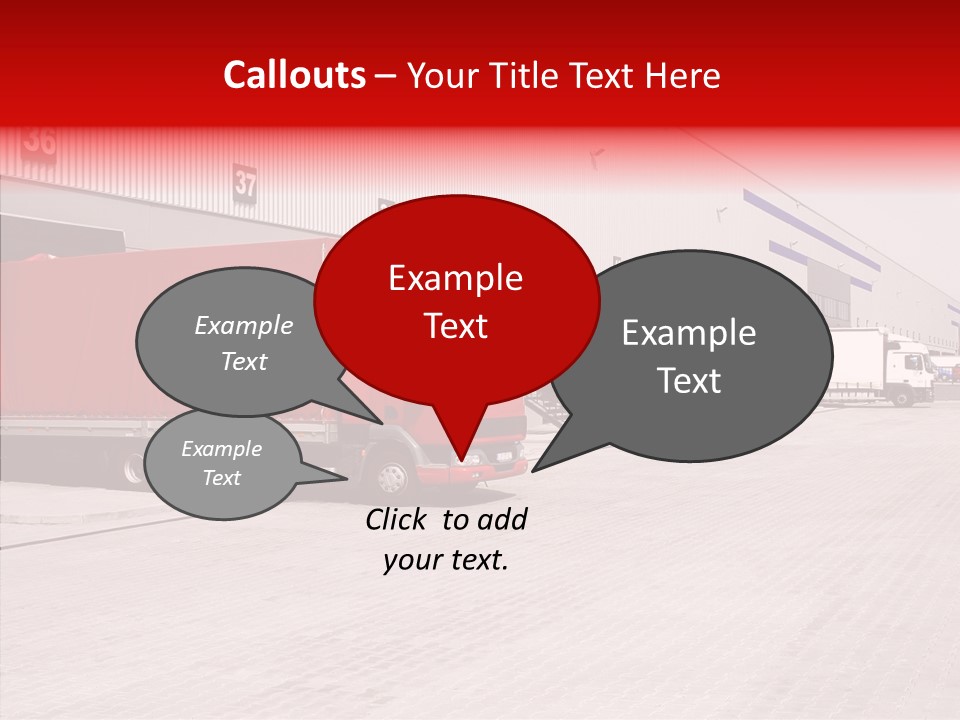 Warehouse Delivery Vehicle PowerPoint Template
