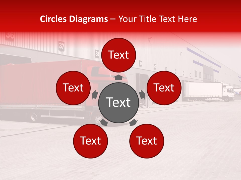 Warehouse Delivery Vehicle PowerPoint Template
