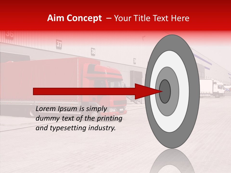 Warehouse Delivery Vehicle PowerPoint Template