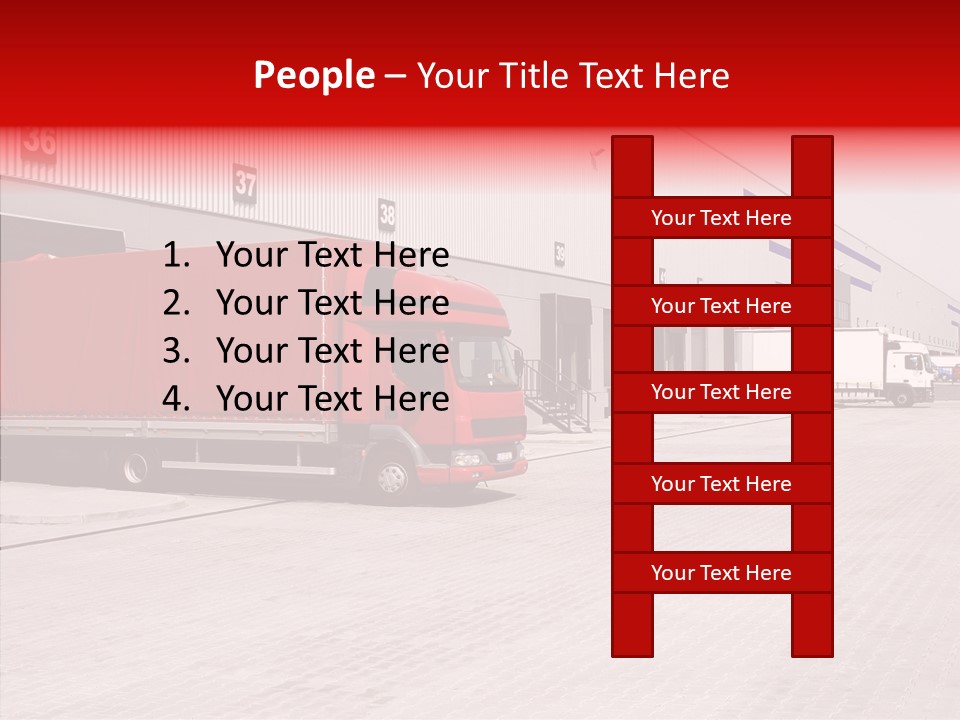 Warehouse Delivery Vehicle PowerPoint Template