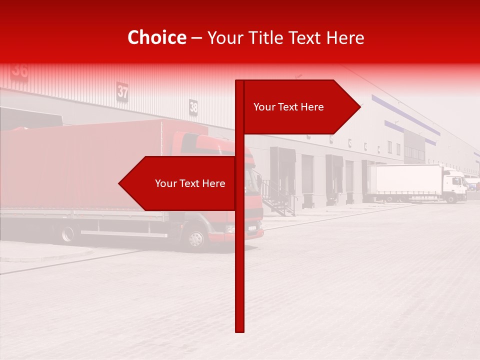 Warehouse Delivery Vehicle PowerPoint Template