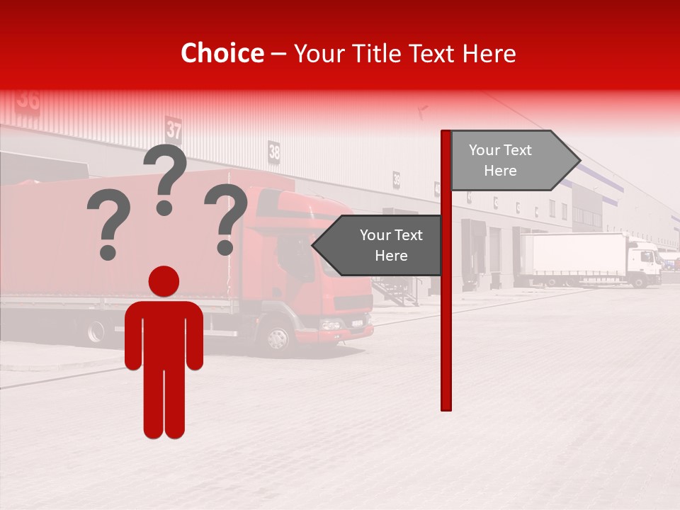 Warehouse Delivery Vehicle PowerPoint Template