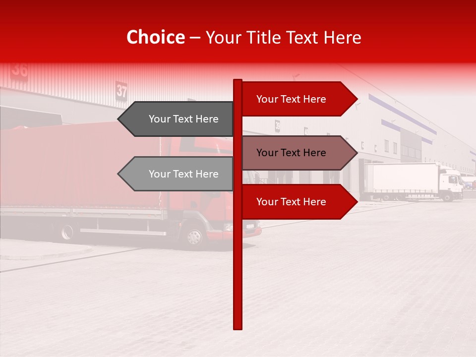 Warehouse Delivery Vehicle PowerPoint Template