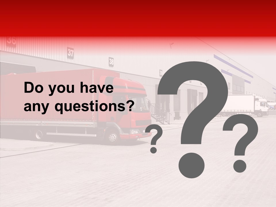 Warehouse Delivery Vehicle PowerPoint Template