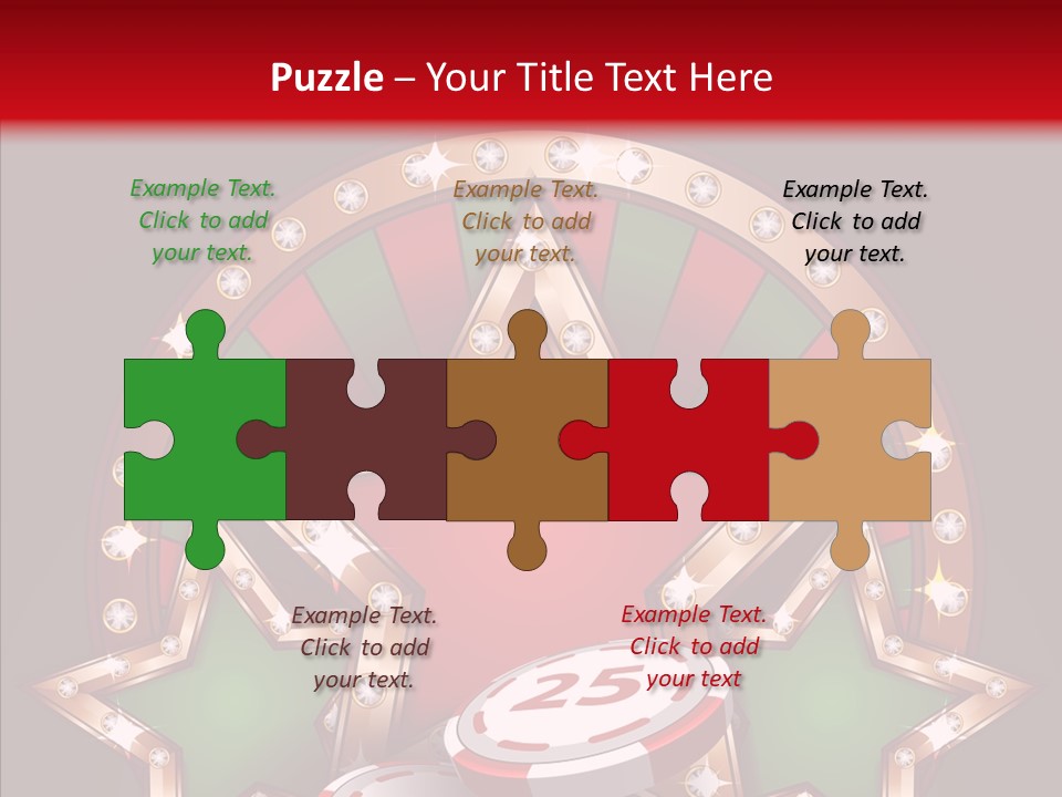 Gambling Star Luck PowerPoint Template