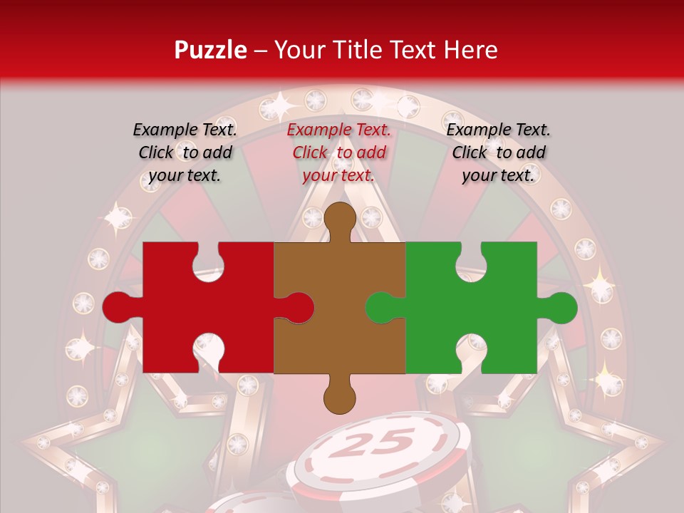 Gambling Star Luck PowerPoint Template