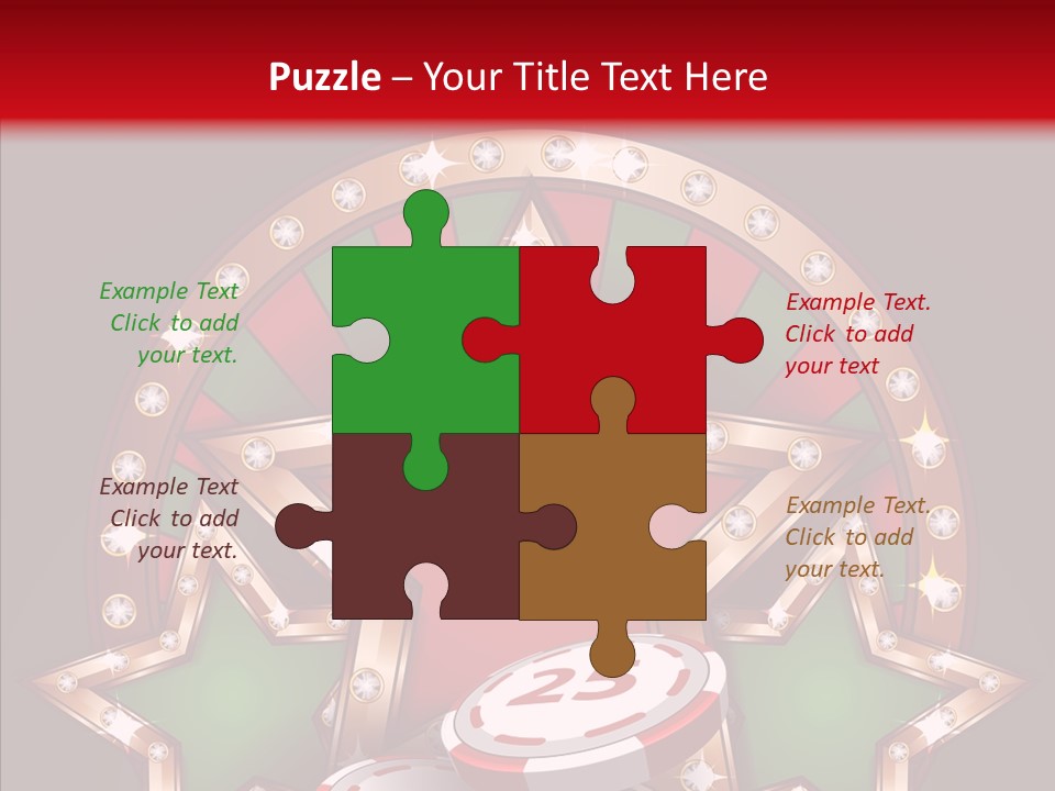 Gambling Star Luck PowerPoint Template