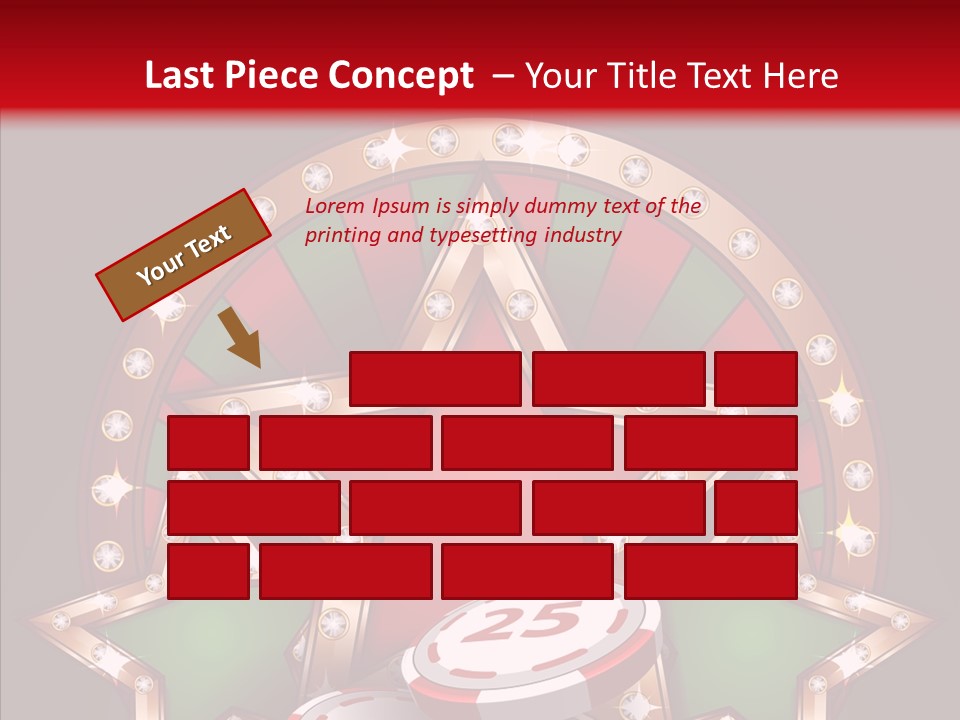 Gambling Star Luck PowerPoint Template
