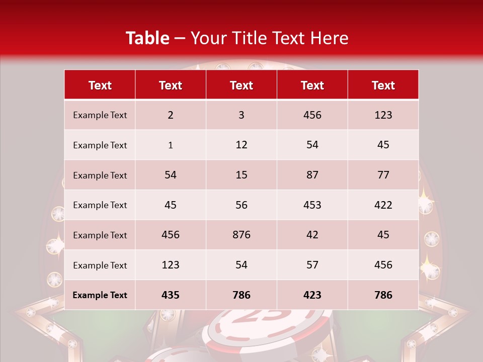 Gambling Star Luck PowerPoint Template
