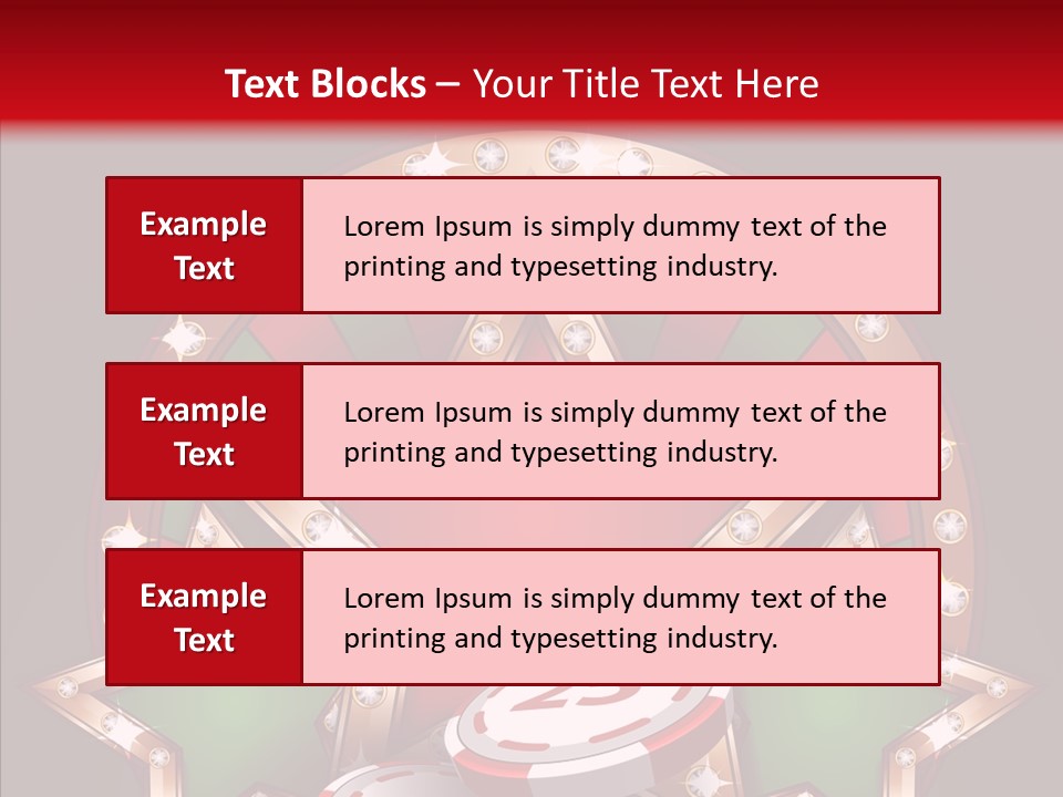 Gambling Star Luck PowerPoint Template