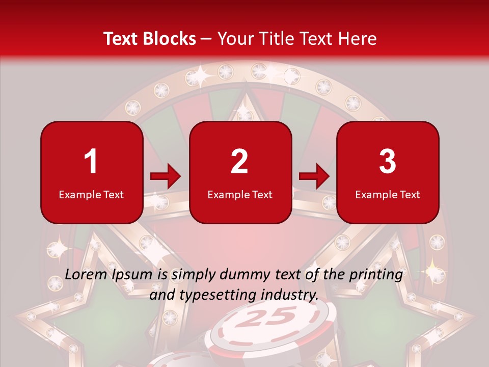 Gambling Star Luck PowerPoint Template