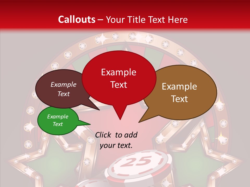 Gambling Star Luck PowerPoint Template