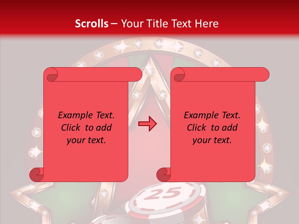 Gambling Star Luck PowerPoint Template