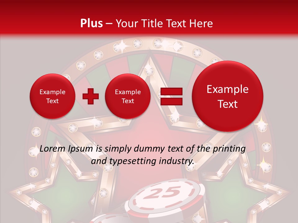 Gambling Star Luck PowerPoint Template