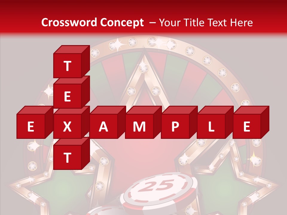 Gambling Star Luck PowerPoint Template