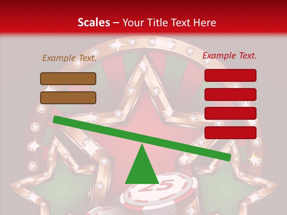 Gambling Star Luck PowerPoint Template