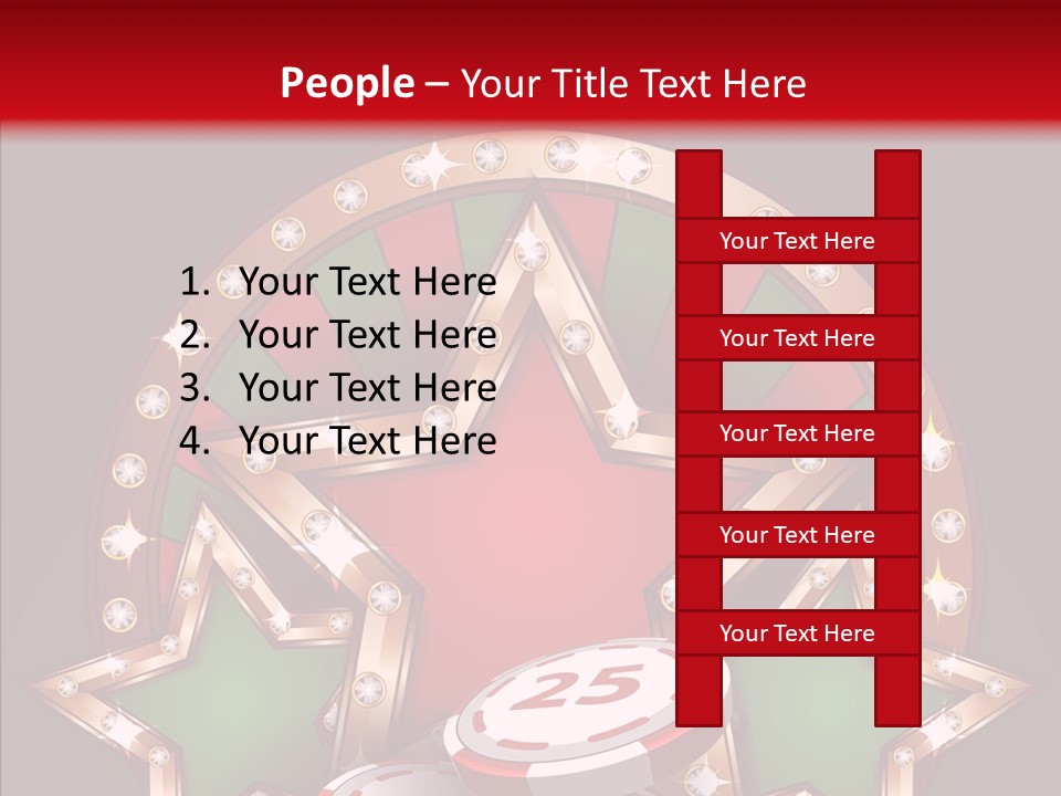 Gambling Star Luck PowerPoint Template