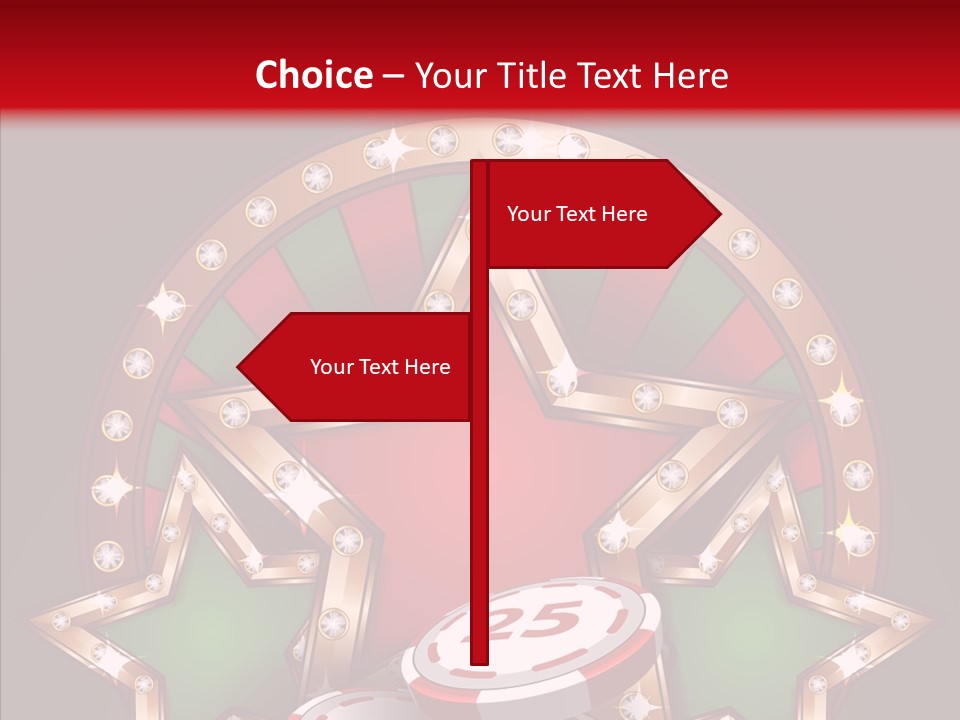 Gambling Star Luck PowerPoint Template