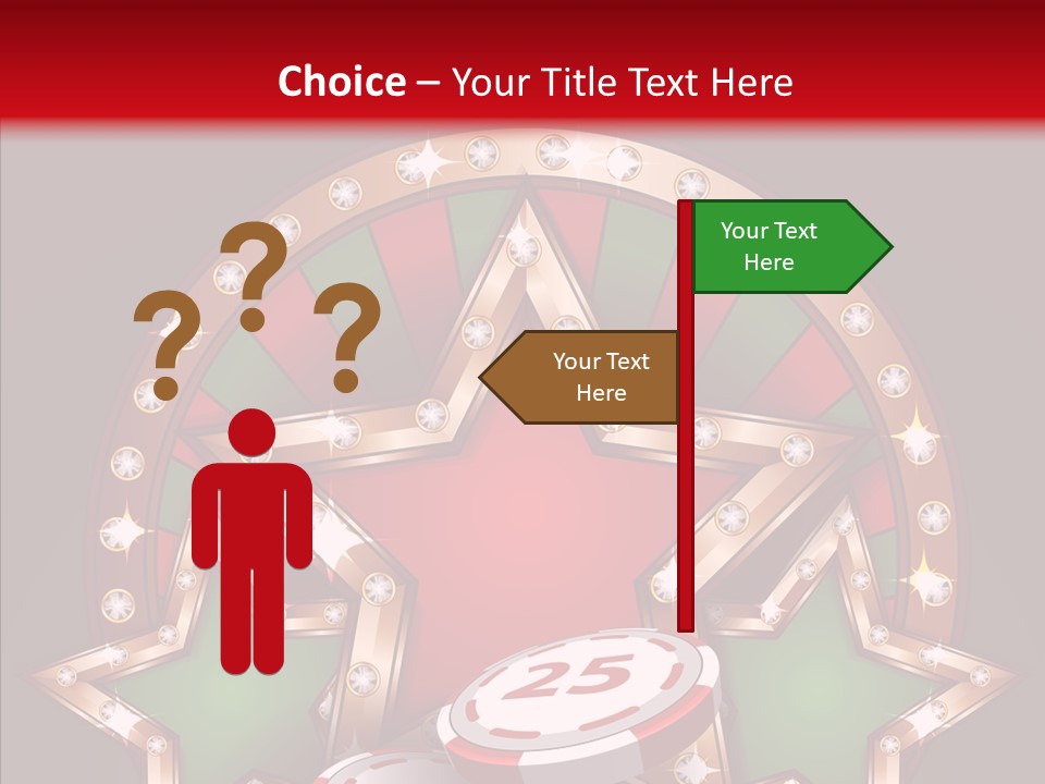 Gambling Star Luck PowerPoint Template