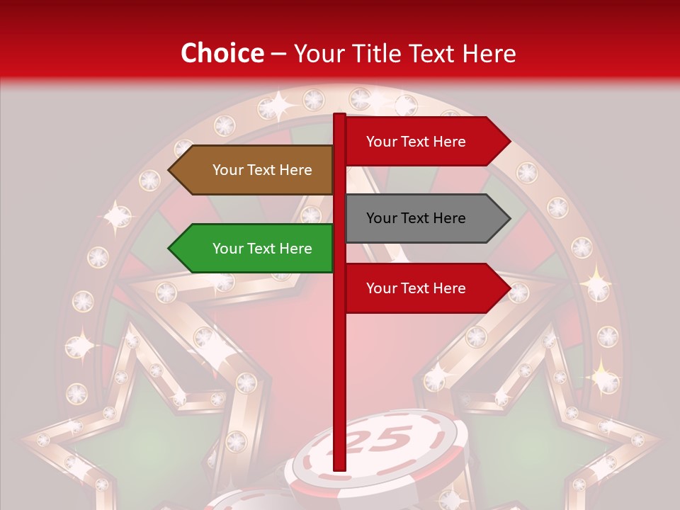 Gambling Star Luck PowerPoint Template