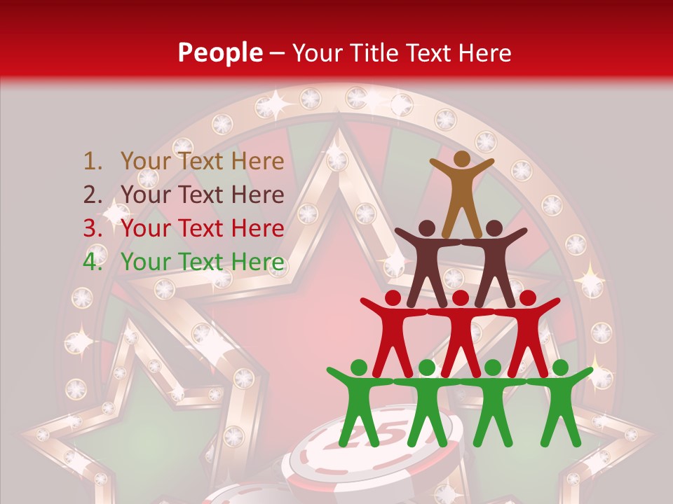 Gambling Star Luck PowerPoint Template