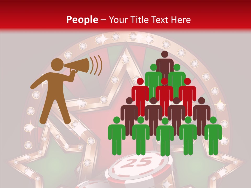 Gambling Star Luck PowerPoint Template