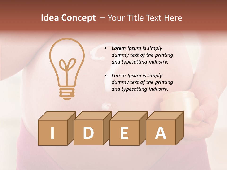 Tummy Baby Anticipation PowerPoint Template