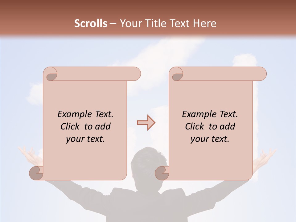 Shares Back Person PowerPoint Template