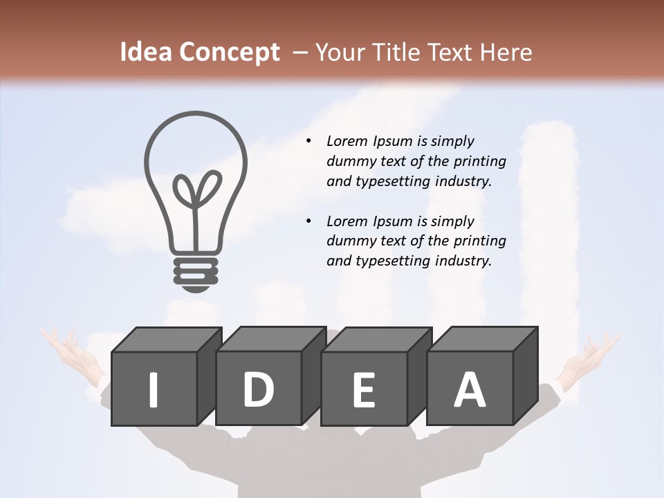 Shares Back Person PowerPoint Template