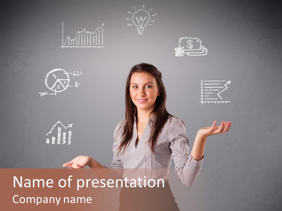 Game Woman Caucasian PowerPoint Template