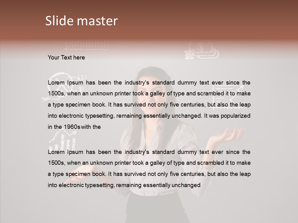 Game Woman Caucasian PowerPoint Template