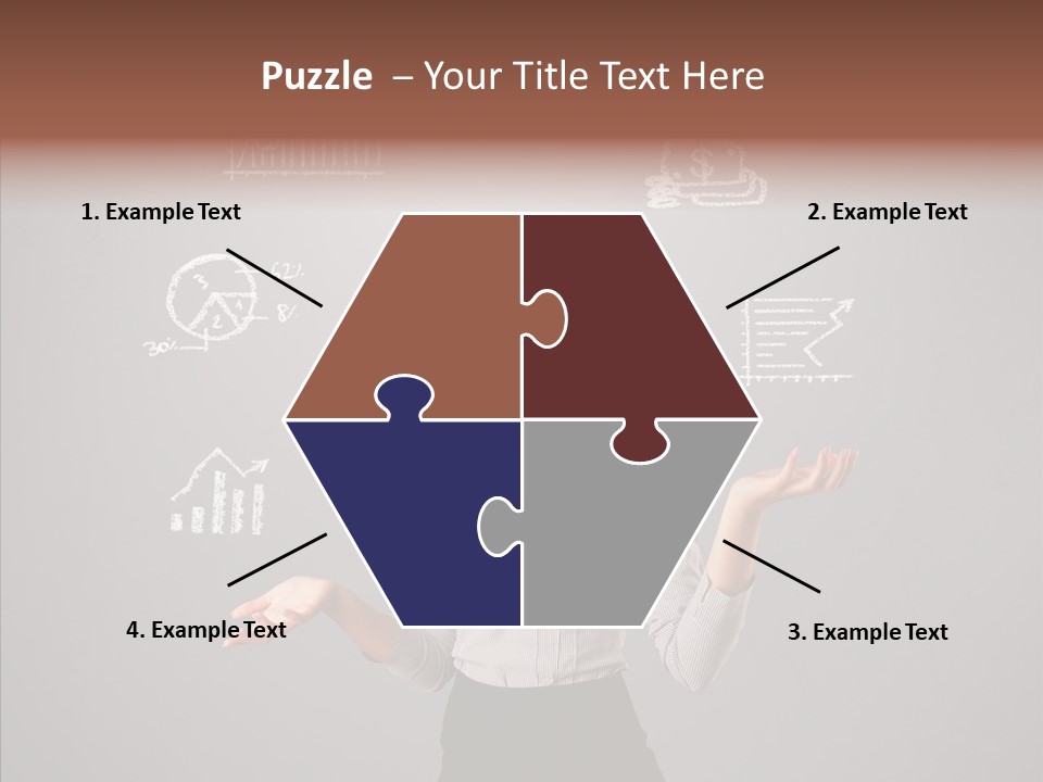 Game Woman Caucasian PowerPoint Template