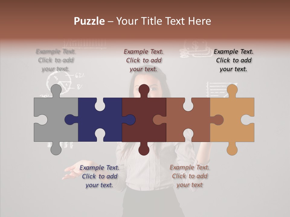 Game Woman Caucasian PowerPoint Template