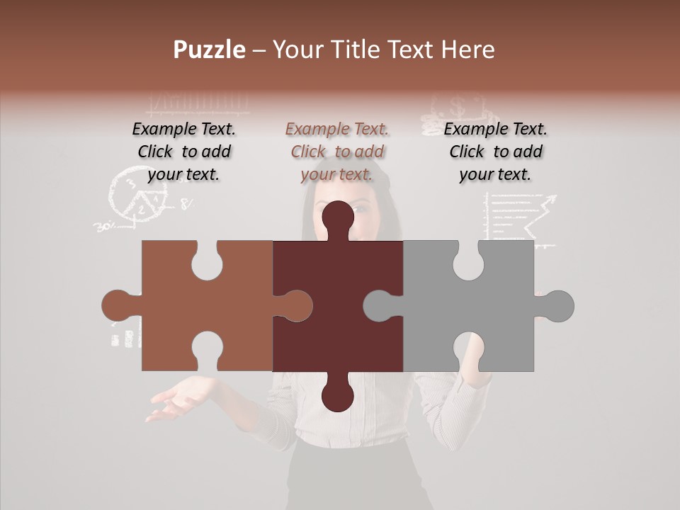 Game Woman Caucasian PowerPoint Template