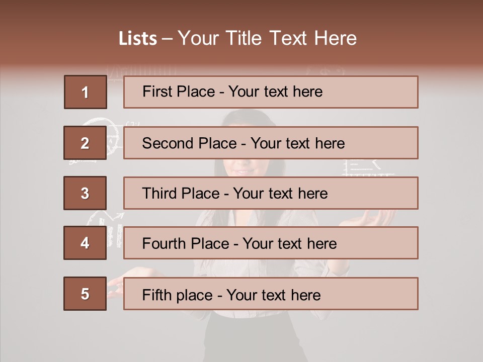 Game Woman Caucasian PowerPoint Template