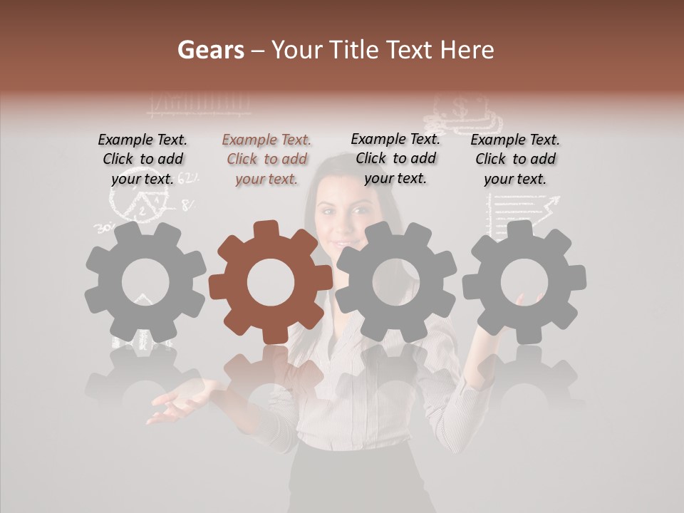 Game Woman Caucasian PowerPoint Template