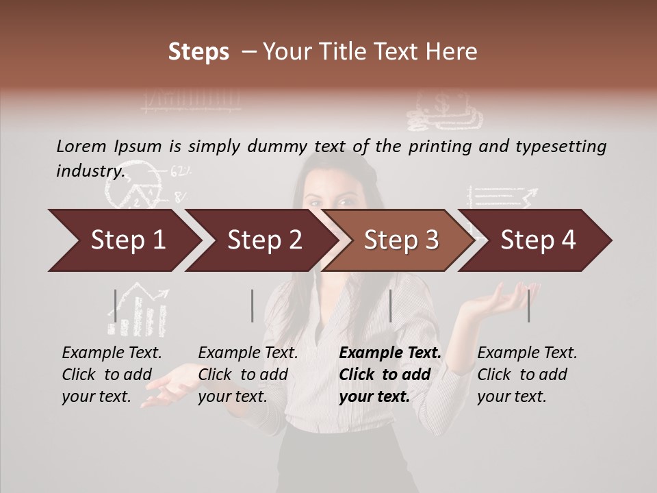 Game Woman Caucasian PowerPoint Template