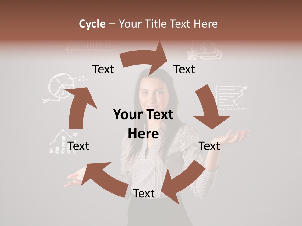 Game Woman Caucasian PowerPoint Template