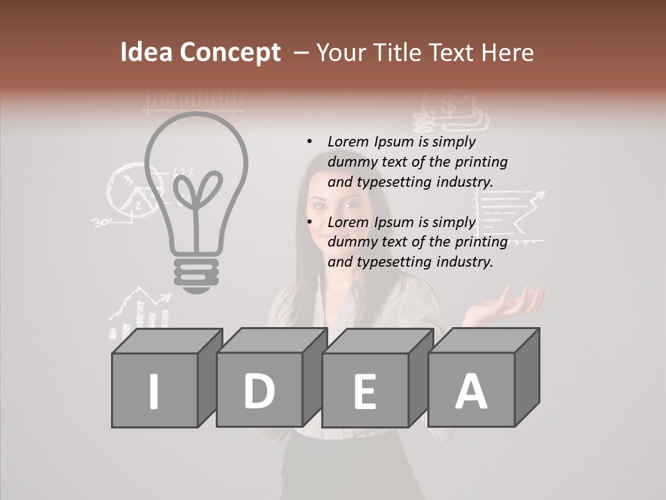 Game Woman Caucasian PowerPoint Template