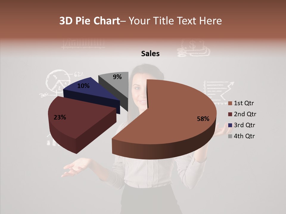 Game Woman Caucasian PowerPoint Template