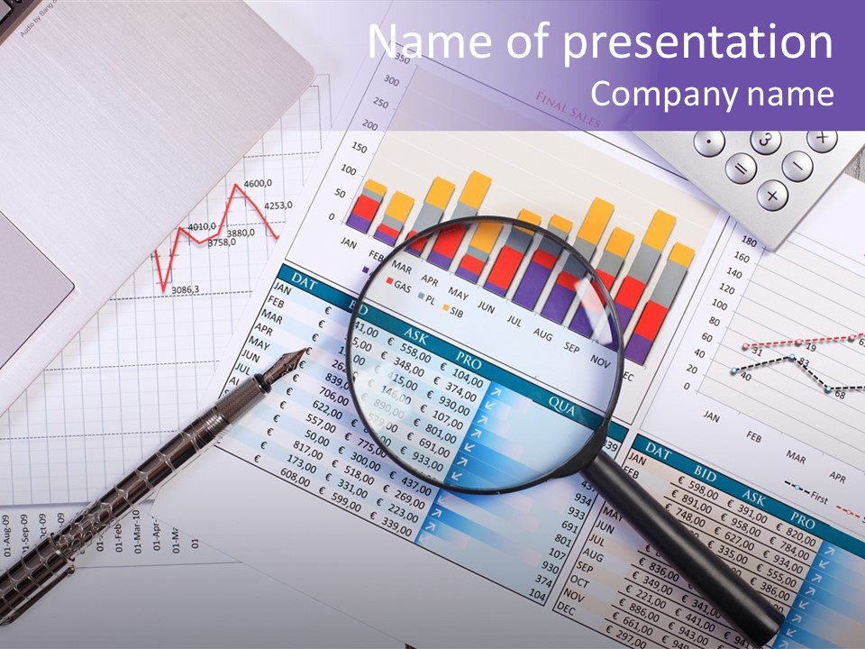 Pen Holding Person PowerPoint Template