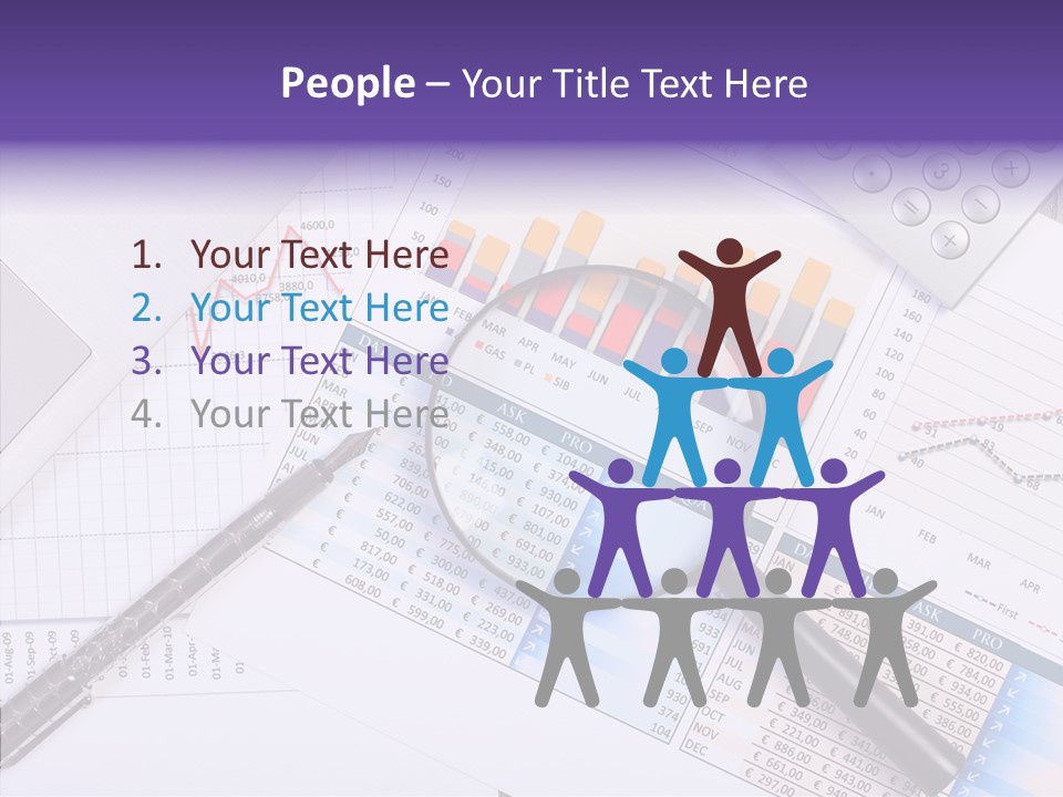 Pen Holding Person PowerPoint Template