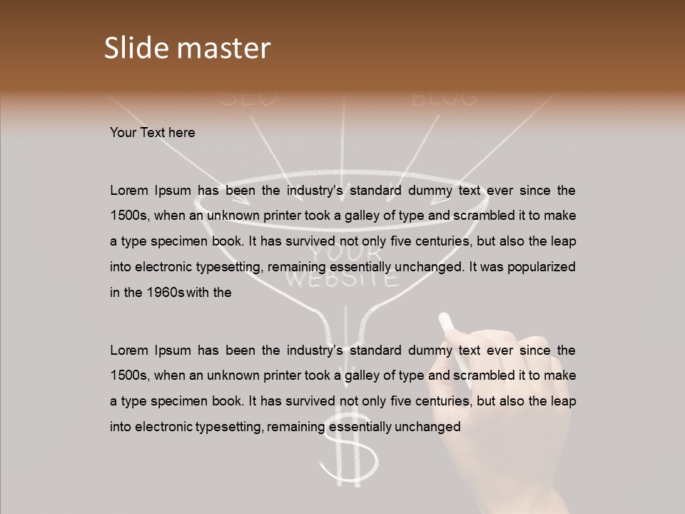 Optimization Advertising Hand PowerPoint Template