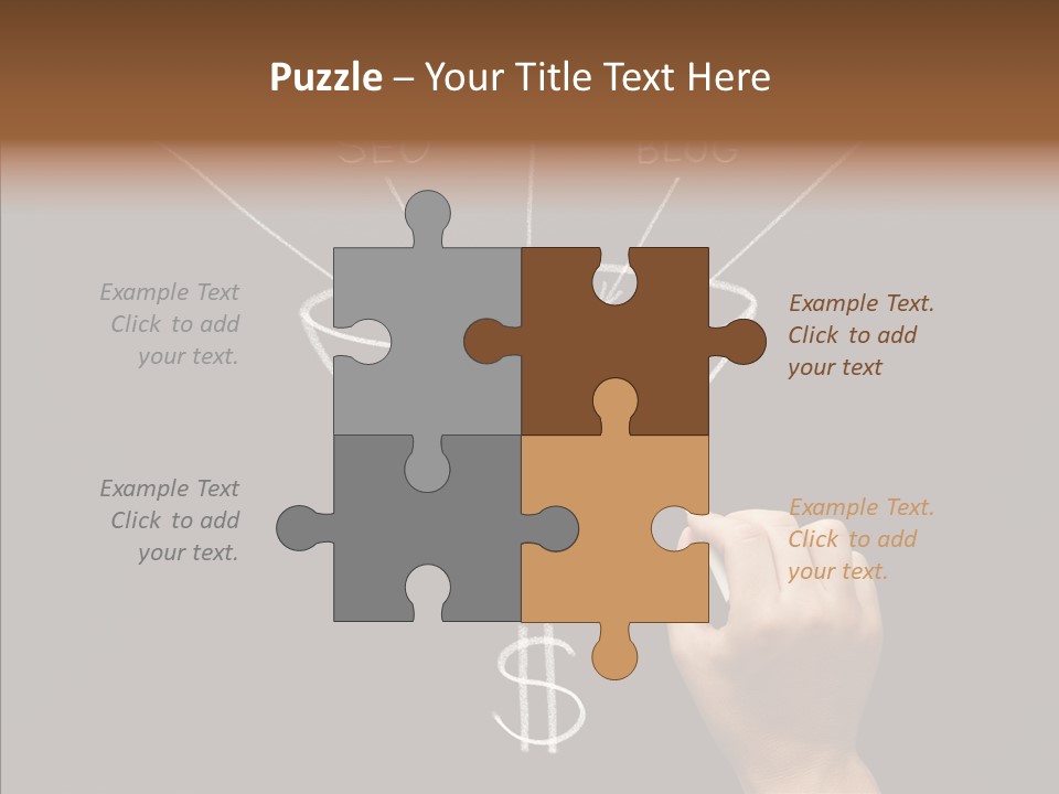 Optimization Advertising Hand PowerPoint Template