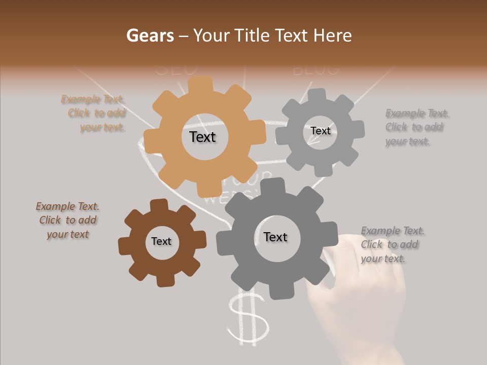 Optimization Advertising Hand PowerPoint Template